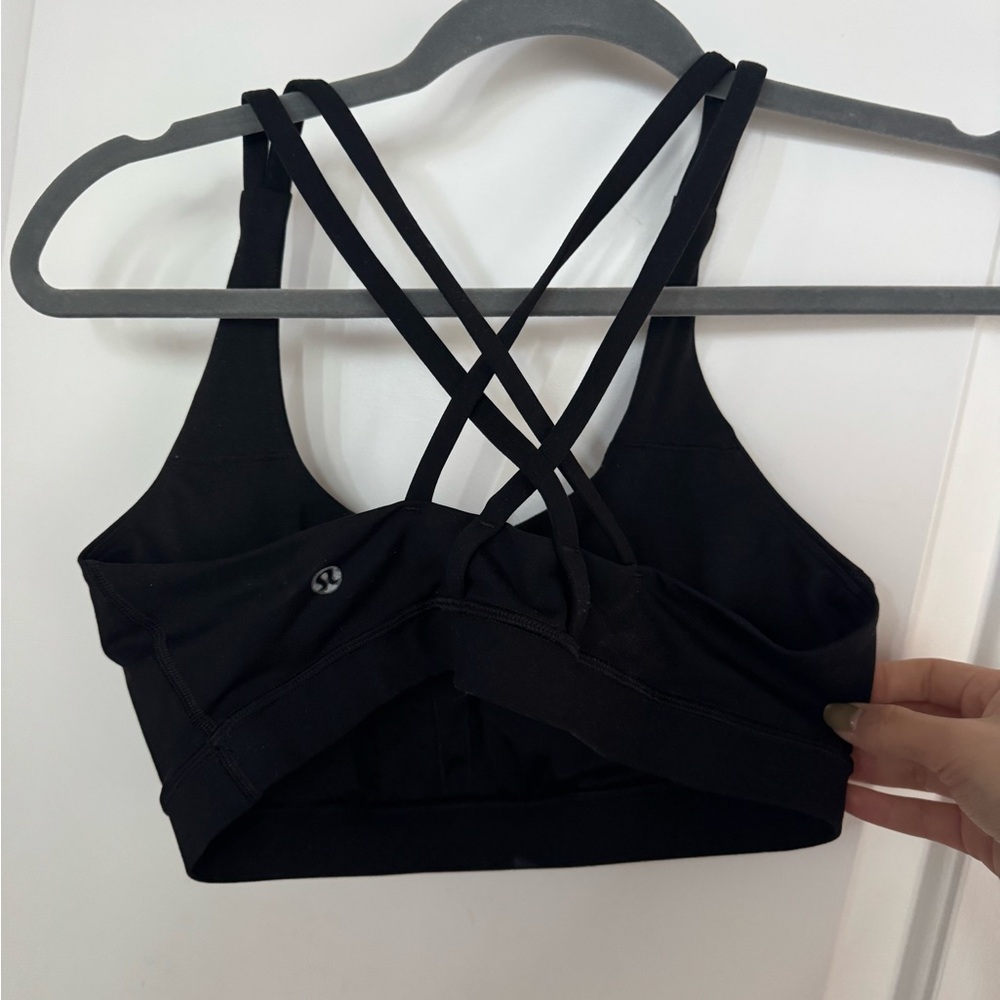 lululemon Black Strappy Sports Bra size 8